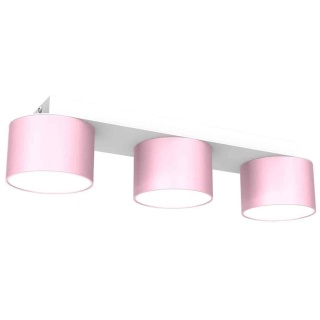 Lampa sufitowa Dixie 3xGX53 Różowy/Biały