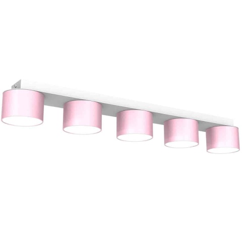 Lampa sufitowa Dixie 5xGX53 Różowy/Biały