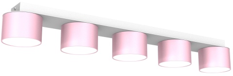 Lampa sufitowa Dixie 5xGX53 Różowy/Biały