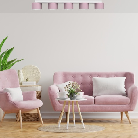 Lampa sufitowa Dixie 5xGX53 Różowy/Biały
