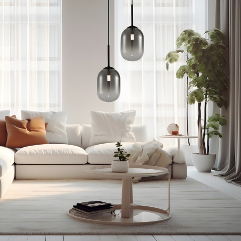Lampa wisząca ALIAS - zwis 1xG9 czarna 12 cm Milagro
