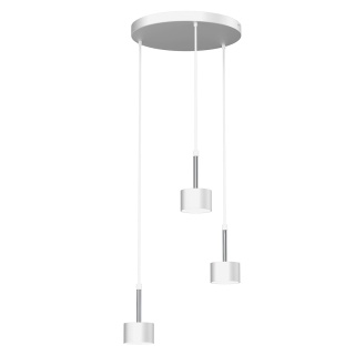 Lampa wisząca ARENA - zwis 3xGX53 biało-srebrna 30 cm Milagro