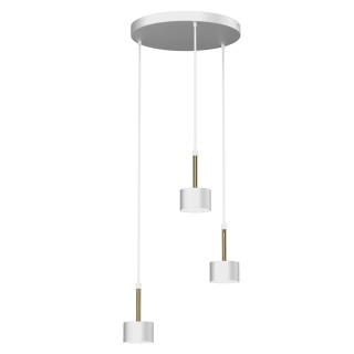 Lampa wisząca Arena - zwis 3xGX53 biało-złota 30 cm Milagro