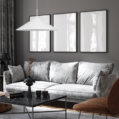 Lampa wisząca CAPITAL - zwis 1xGX53 biała 60 cm Milagro