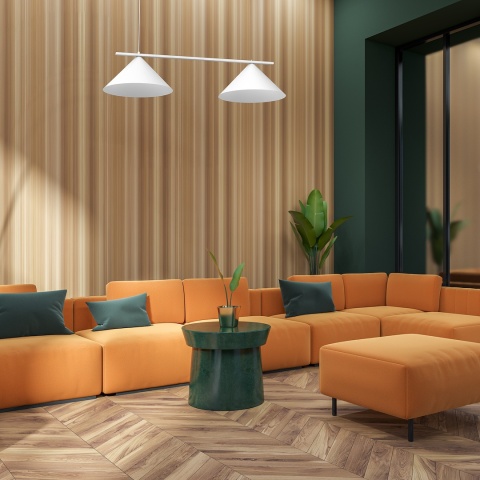Lampa wisząca CAPITAL - zwis 2xGX53 biała 110 cm Milagro