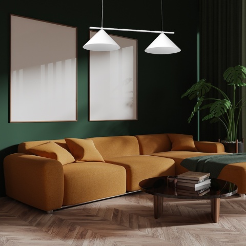 Lampa wisząca CAPITAL - zwis 2xGX53 biała 110 cm Milagro