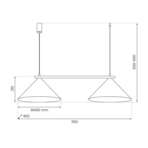 Lampa wisząca CAPITAL - zwis 2xGX53 biała 110 cm Milagro