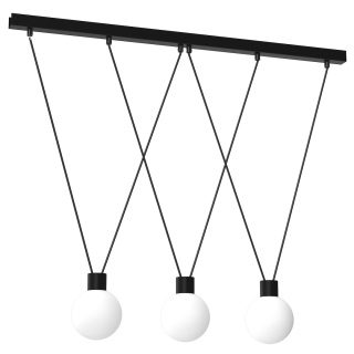 Lampa wisząca CAPRI - zwis 3xG9 czarna 90 cm Milagro