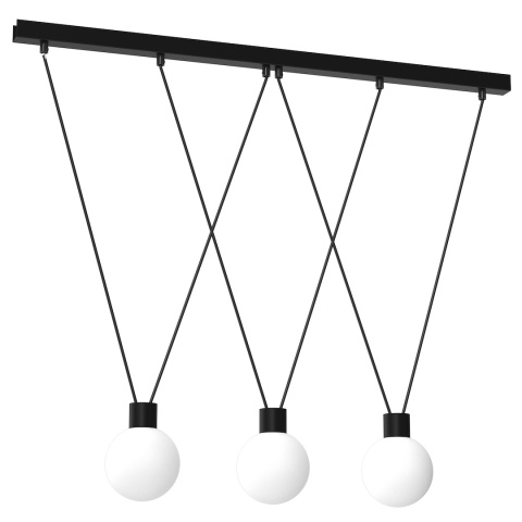 Lampa wisząca CAPRI - zwis 3xG9 czarna 90 cm Milagro