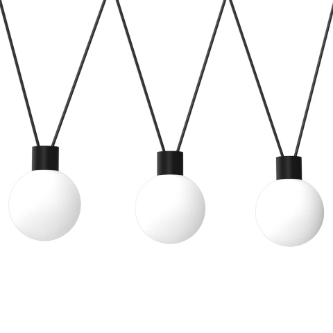 Lampa wisząca CAPRI - zwis 3xG9 czarna 90 cm Milagro