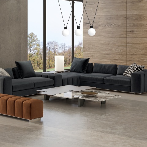 Lampa wisząca CAPRI - zwis 3xG9 czarna 90 cm Milagro