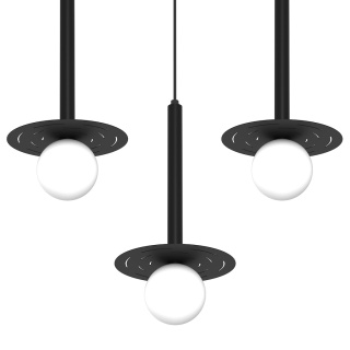 Lampa wisząca FUTURA - zwis 3xG9 czarna 70 cm Milagro