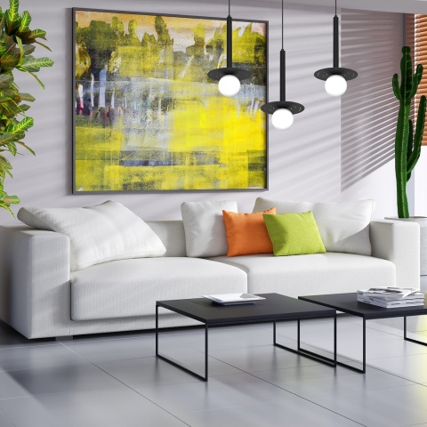 Lampa wisząca FUTURA - zwis 3xG9 czarna 70 cm Milagro