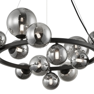 Lampa wisząca MILA - zwis 14xG9 czarna 76,6 cm Milagro