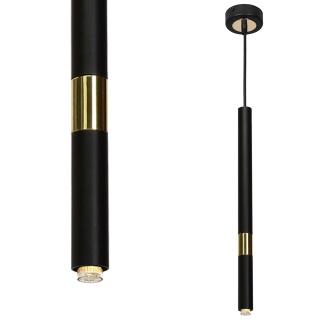 Lampa wisząca MONZA - zwis 1xG9 czarno-złota 10 cm Milagro