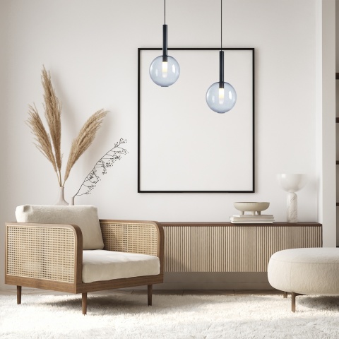 Lampa wisząca NIKO - zwis 1xG9 czarna 20 cm Milagro