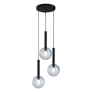 Lampa wisząca NIKO - zwis 3xG9 czarna 35 cm Milagro