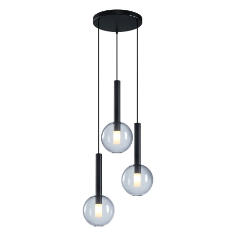 Lampa wisząca NIKO - zwis 3xG9 czarna 35 cm Milagro