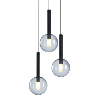 Lampa wisząca NIKO - zwis 3xG9 czarna 35 cm Milagro