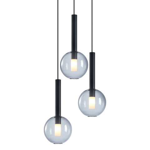 Lampa wisząca NIKO - zwis 3xG9 czarna 35 cm Milagro