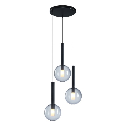 Lampa wisząca NIKO - zwis 3xG9 czarna 35 cm Milagro