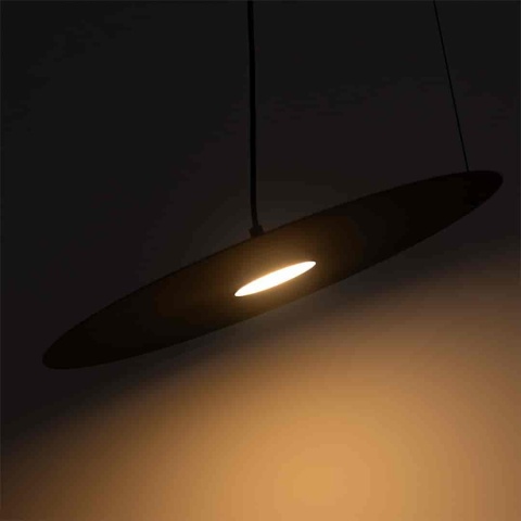 Lampa wisząca PIATTO Czarna 1xGX53 fi 450mm