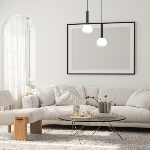 Lampa wisząca PLAY - zwis 1xG9 czarna 10 cm Milagro
