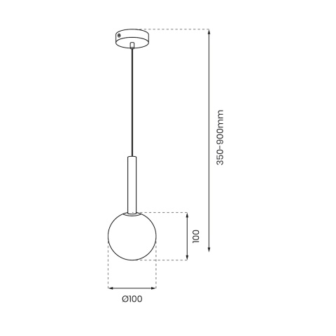Lampa wisząca PLAY - zwis 1xG9 czarna 10 cm Milagro