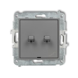 Mechanizm łącznika podwójnego schodowego w stylu amerykańskim szary mat