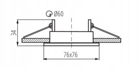 KANLUX ALOR DSL-B Oprawka do LED stała Czarna Kwad