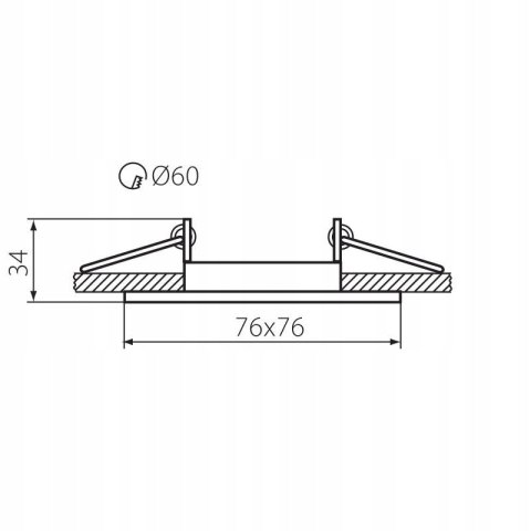 KANLUX ALOR DSL-B Oprawka do LED stała Czarna Kwad