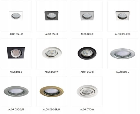 KANLUX ALOR DSL-C/M Oprawka do LED stała Mat Chrom