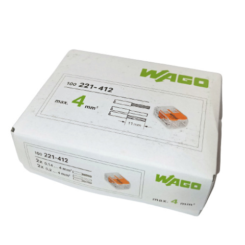 Szybkozłączka instalacyjna 2x0,14-4mm² WAGO