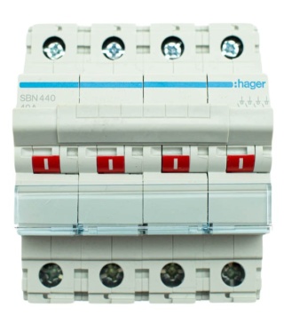 HAGER Modułowy rozłącznik izolacyjny 4P 63A 230VAC SBN463