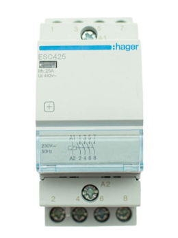 HAGER Stycznik 230VAC 4NO 25A ESC425