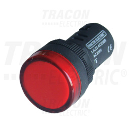 Lampka kontrolna LED, czerwona 12V AC/DC, d=22mm