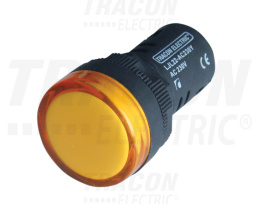 Lampka kontrolna LED, żółta 230V AC/DC, d=22mm