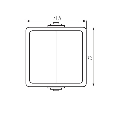 Łącznik świecznikowy TEKNO Czarny hermetyczny