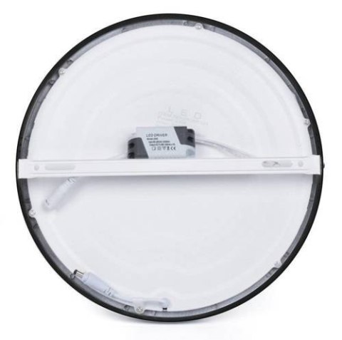 PANEL LED NATYNKOWY Plafon Sufitowy 18W Okrągły CZARNY