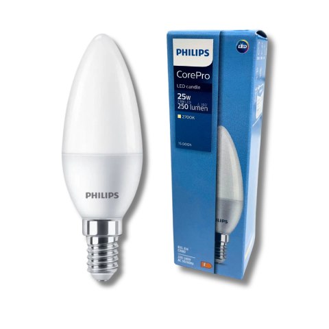 Żarówka LED E14 ŚWIECZKA 2,8W = 25W 250lm 2700K Ciepła PHILIPS
