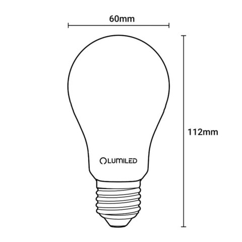 Żarówka LED E27 A60 8W = 75W 1055lm 4000K Neutralna 360° Filament Mleczna LUMILED Żarówka LED E27 A60 8W = 75W 1055lm 4000K Neutralna 360° Filament Mleczna LUMILED