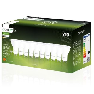 10x Żarówka LED GU10 1,5W = 15W 135lm LUMILED Neutralna 4000K 36°