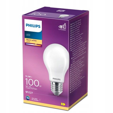 Żarówka LED E27 A60 10,5W = 100W 1521lm 2700K Ciepła 300° PHILIPS Classic