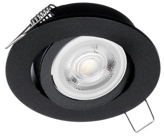 Oczko sufitowe ruchome Podtynkowe Czarne IP20 ALUMINIUM Super jakość