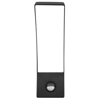 Lampa Elewacyjna LED Zewnętrzna Ścienna Czarna Kinkiet Ogrodowy 10W 4000K IP44 Czujnik Ruchu LOGIA