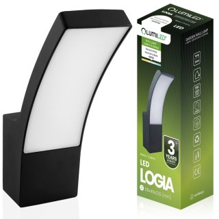 Lampa Elewacyjna LED Zewnętrzna Ścienna Czarna Kinkiet Ogrodowy 10W 4000K IP44