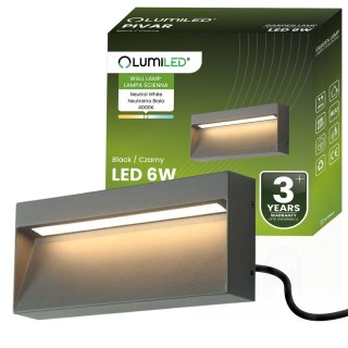Lampa Ogrodowa Zewnętrzna Kinkiet Elewacyjny 6W LED IP54 480lm 4000K PIVAR