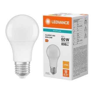 Żarówka LED A60 E27 8W = 60W 806lm 2700K Ciepła Biała LEDVANCE