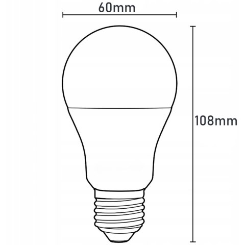 Żarówka LED A60 E27 8W = 60W 806lm 2700K Ciepła Biała LEDVANCE