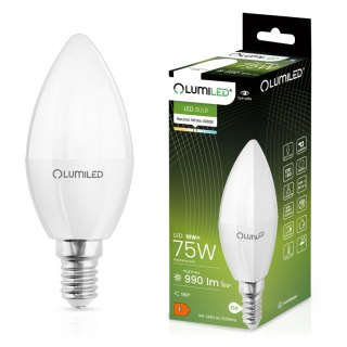 Żarówka LED E14 B35 10W = 75W 990lm 4000K Neutralna 180° Świeczka